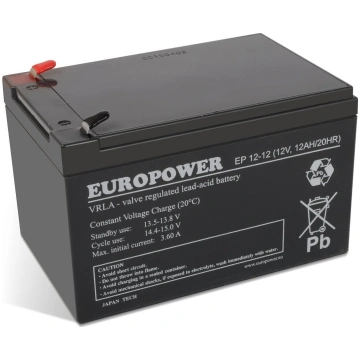 Europower Akumulators 12v 12ah Agm Europower Ep12-