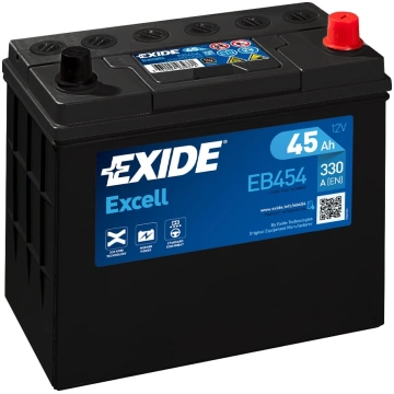 EXIDE EXCEL 12V/45Ah/330A AKB 234x127x220 (=DB454)