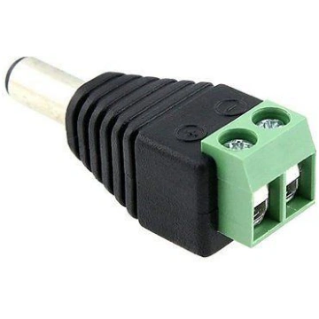 DC Jack Socket Male 2.1x5.5mm with Pin Screw Conne