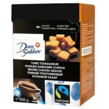 Cukurs, brūnais, kubiņos, Dansukker, 0.5 kg