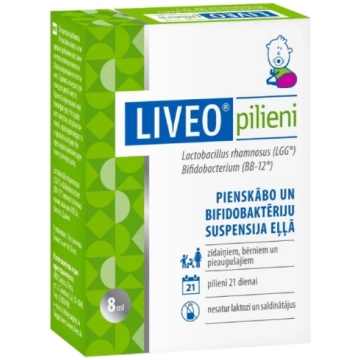 LIVEO pilieni pienskābo un bifidobaktēriju suspens