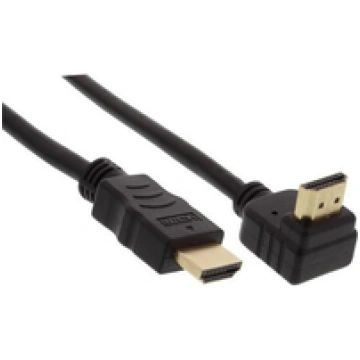 InLine HDMI Kabel gewinkelt with Ethernet black - 