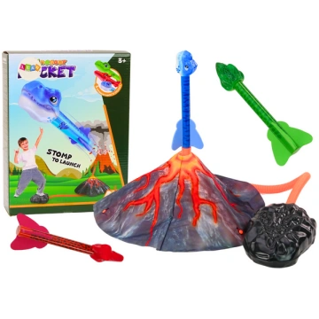 Dinosaurs Volcano Adjustable Rocket Launcher Game 