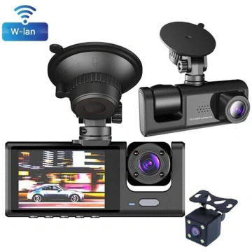 Video reģistrators, 3 kameras, WiFi, 1080P Nav nor