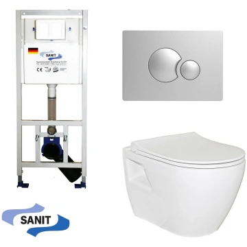 Komplekts Sanit OBT rāmis +poga+Turavit Rondo WC p