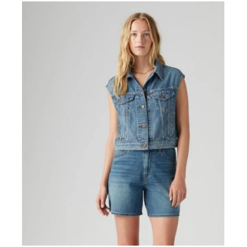 Women's Shrunken Cropped Denim Jacket