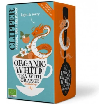 Clipper BIO baltā tēja ar apelsīnu garšu, 20pac./3