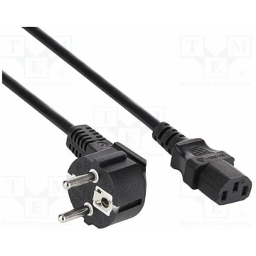 Cable; 3x1.5mm2; CEE 7/7 (E/F) plug angled,IEC C13