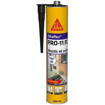 Sikaflex 11FC+,C103 PU mastika melns 300ml Autokos