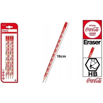 Teka Oówek HB z gumk± Coca-Cola 4szt 573418