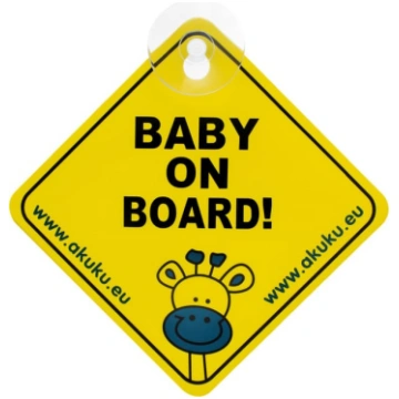 Akuku A0645 BABY ON BOARD HANGER/SUCTION CUP ART#7