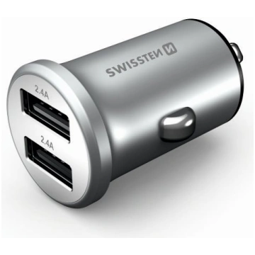 Swissten Metal Premium Auto Lādētājs 2 x USB / 4.8