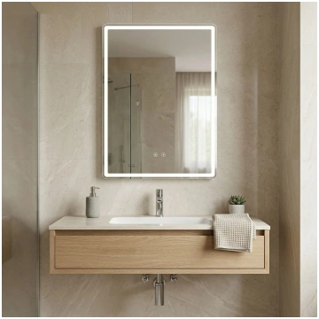 LED sienas spogulis MARLO 80X60 Rea
