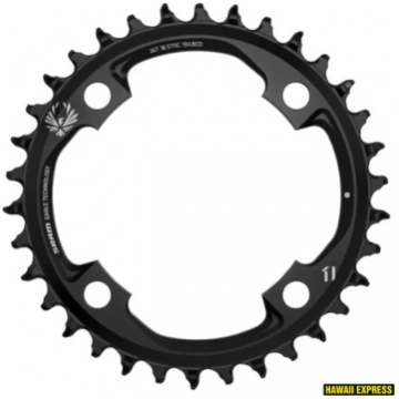 18 PR. ZOBRATS 12s MTB 34T 104 BCD X-Sync melns SR