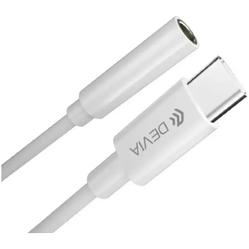 Devia adapter Smart USB-C - jack 3,5mm white | EC6