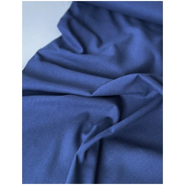 Viskozes un lina audums - Tumši zils Cotton Store