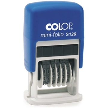 Zīmogs COLOP MINI Folio numerators S126, melns spi
