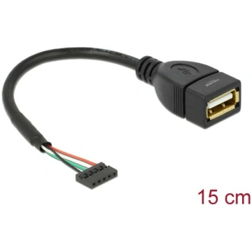 Kabelis USB2.0 pinheader 2.00mm 5pin > TypeA, F/F 
