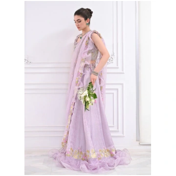 LABELLA LAVENDER LENGHA CHOLI WITH DRAPED DUPATTA 