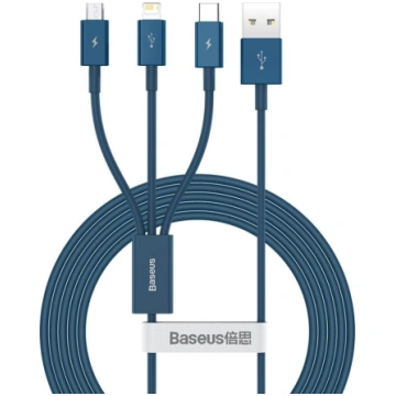 Universāls kabelis 3v1 USB - Lightning / USB-C / m