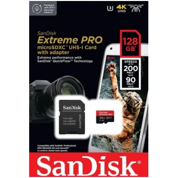Sandisk Extreme PRO 128GB micro-SD 3Digital
