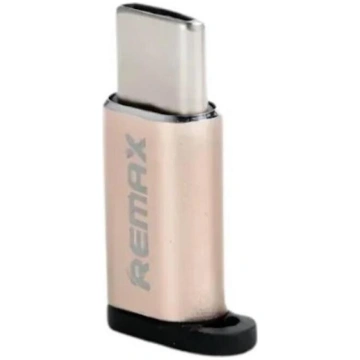 REMAX RA-USB1 OTG Adapter Micro USB to Type-C Gold