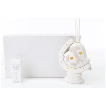 PROFUMATORE CUORI PORCELLANA A LED H 13.5 LINEA PR