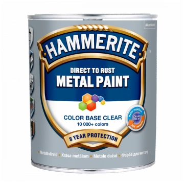Metāla aizsargkrāsa HAMMERITE SMOOTH BC 0.65l, spī