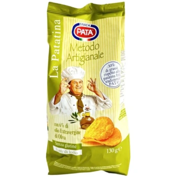 Čipsi kartupeļu ar extra virgin olīveļļu PATA 130g