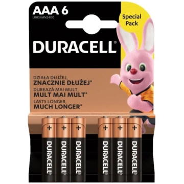 Baterijas Duracell AAA R03 6 gab. Duracell Basic A