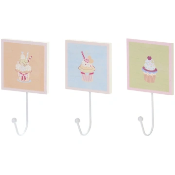 FABRIC CLOUDS Light blue CUPCAKE hanger 1 hook 3 v