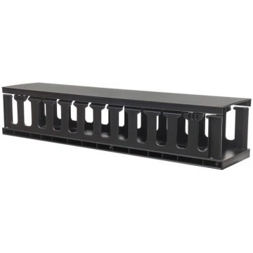 2U Rack Cable Organizer 19 with cover black ( I CA