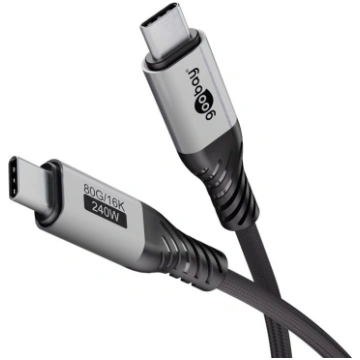 Goobay USB4 Type-C cable 1m Solid Grey 74775