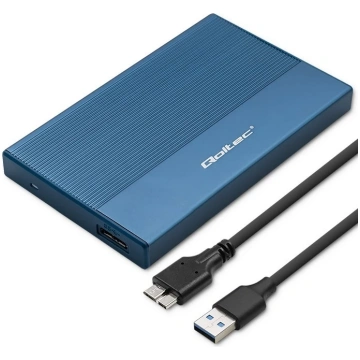 Ārējais 2,5 collu SSD/HDD korpuss QOLTEC 52276 USB