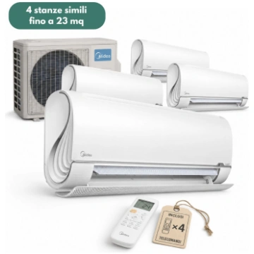 Midea Breezeless+ Quadri Split 10,5 kW - 4 unità i
