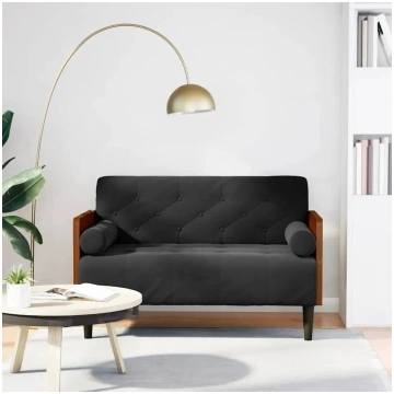 Divvietīgs dīvāns VidaXL modelis 4100603 melns sam