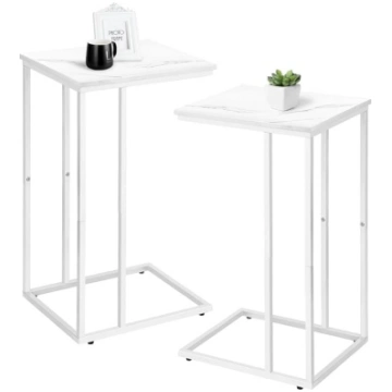 C-Shaped Side Table, Set of 2, Sofa and Bed Coffee