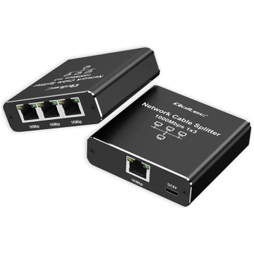Splitter Ethernet mini SWITCH 1x3 RJ45 USB C