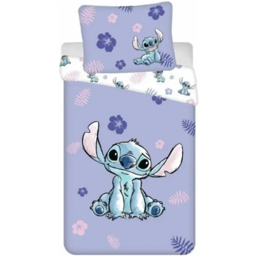 Kokvilnas gultas veļa 140x200 Lilo un Stitch viole