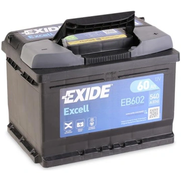 Akumulators Exide Excell EB602, 12 V, 60 Ah, 540 A
