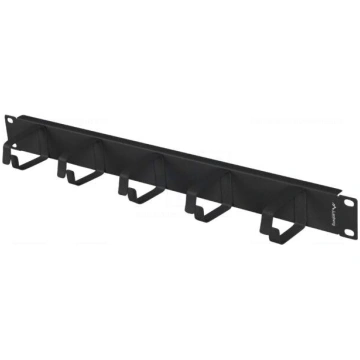 Cable organizer | 1U | black | Standard: 19" LANBE