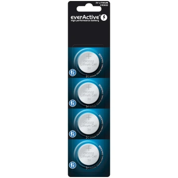 Litija baterija everActive CR3032, 3V, 580 mAh, mo