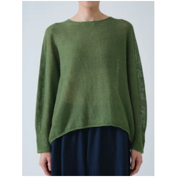 Pas de Calais Normandy Linen Crew Neck Pullover Gr