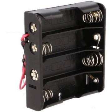 Battery basket 4xAA (R6) - flat open basket BH-341