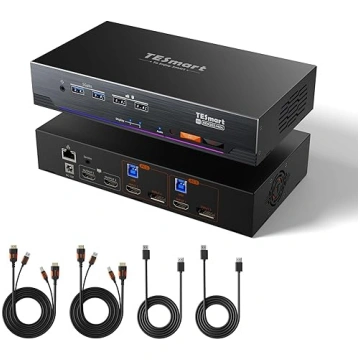 TESmart 4K @ 144Hz Displayport + HDMI KVM slēdzis