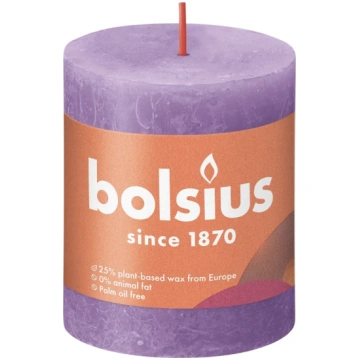 Svece BOLSIUS RUSTIC 80/68 mm, violeta