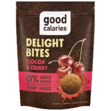 GOOD CALORIES Kakao Bites with dates and cherries,