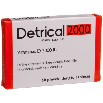 DETRICAL 2000 IU, 60 tabletes Zdrovit Pharma