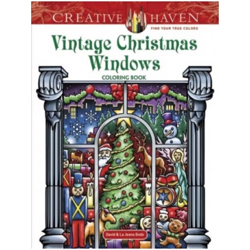 Creative Haven Vintage Christmas Windows Coloring 