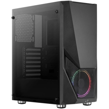 Korpuss AEROCOOL Zauron Midi Tower Melns — Midi-To